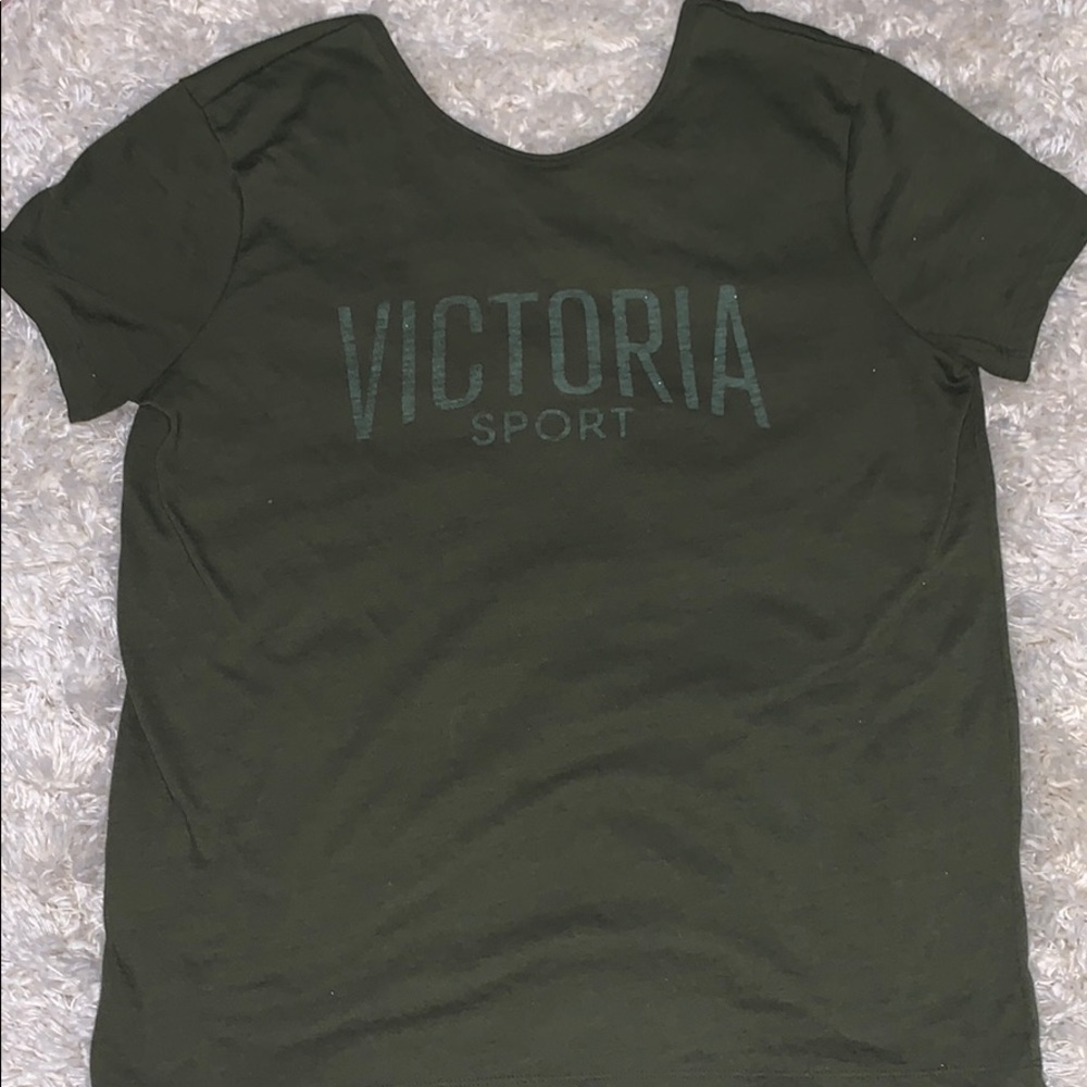 Victoria secret sport army green tee